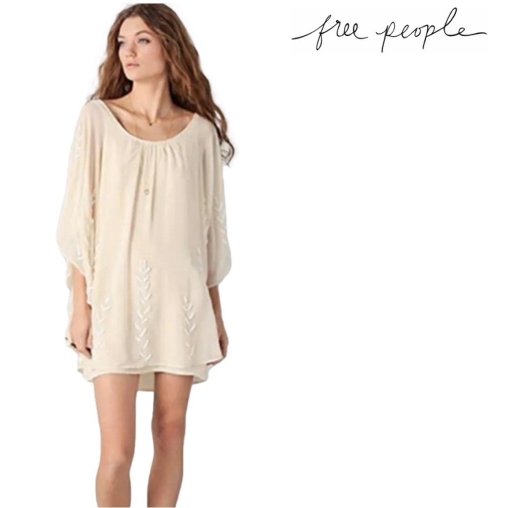 Free People Beaded Cape Dress